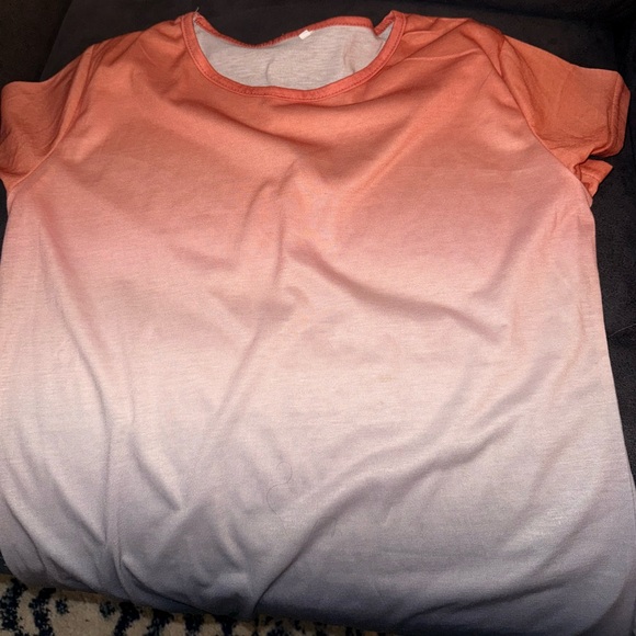 Orange and Gray Ombre T-Shirt - Picture 1 of 10
